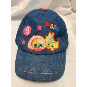 Shopkins Hat Cap Strap Back Girls Youth Blue Adjustable Logo  2 Available